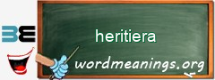 WordMeaning blackboard for heritiera